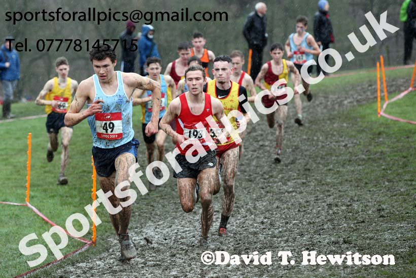 Senior boys 2019 New Balance English Schools Cross Country Champs, Temple Newsam, Leeds. Photo:  David T. Hewitson/Sports for All Pics
